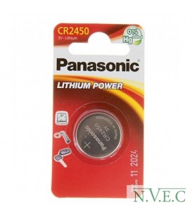 Батарея Panasonic CR 2450 BLI 1 LITHIUM