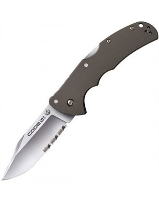 Нож Cold Steel Code-4 Clip Point Half Serr.