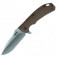 Нож KAI ZT HINDERER FLIPPER, BROWN 0561 - USA ц:коричневый