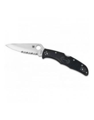 Нож Spyderco Endura, FRN черный, полусеррейтор