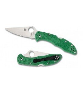 Нож Spyderco Delica, FRN зеленый, полусеррейтор