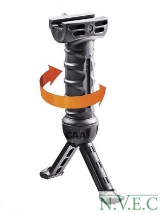 Рукоятка передняя САА Mechanical Pivot Pod Grip поворотная с сошками, черная