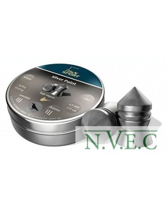 Пули пневматические H&N Diabolo Silver Point, 500 шт/уп, 0,75 гр 4,5 мм