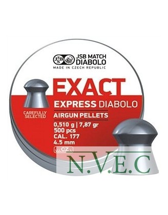 Пули пневматические JSB Diablo Exact Express 4,52 мм 0,510 гр. (500 шт/уп)