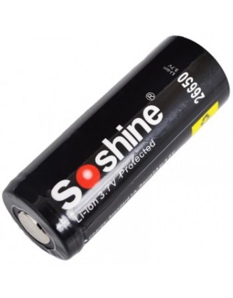 Аккумулятор литиевый Li-Ion 26650 Soshine 3.7V (5500mAh), защищенный Аккумулятор литиевый Li-Ion 26650 Soshine 3.7V (5500mAh), защищенный