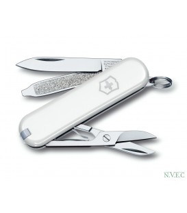 Нож складной, мультитул Victorinox Classic SD (58мм, 7 функций), белый 0.6223.7