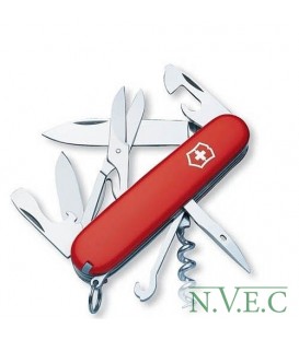 Нож складной, мультитул Victorinox CLIMBER (91мм, 14 функций), красный 1.3703