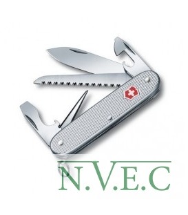 Нож складной, мультитул Victorinox FARMER (93мм, 9 функций), серебряный 0.8241.26