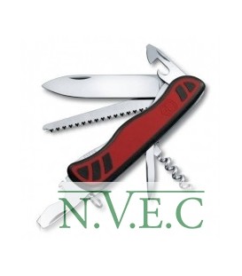 Нож складной, мультитул Victorinox FORESTER One Hand (111мм, 10 функций), красно-черный 0.8361.MWC