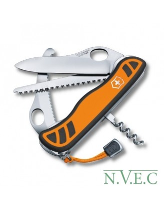 Нож складной, мультитул Victorinox HUNTER XT One Hand (111мм, 6 функций), оранжево-черный 0.8341.MC9