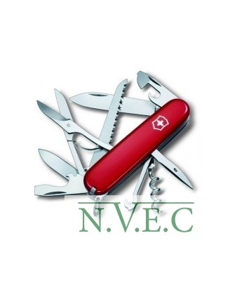 Нож складной, мультитул Victorinox HUNTSMAN (91мм,15 функций), красный 1.3713