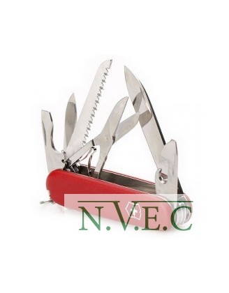 Нож складной, мультитул Victorinox Huntsman Ecoline (91мм,15 функций), красный 3.3713