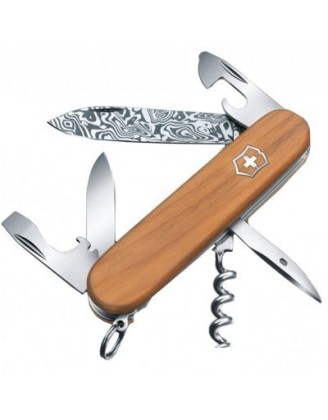 Нож складной, мультитул Victorinox SPARTAN Damascus (91мм, 12 функций), дерево 1.3601.J14