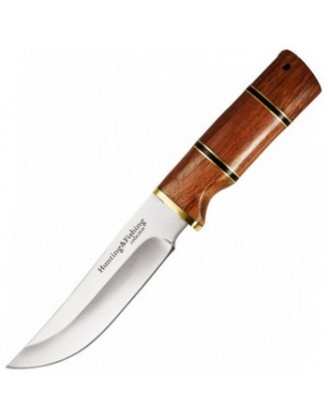 Нож фиксированный с кожанным чехлом (длина: 26.0см, лезвие: 14.0см)
