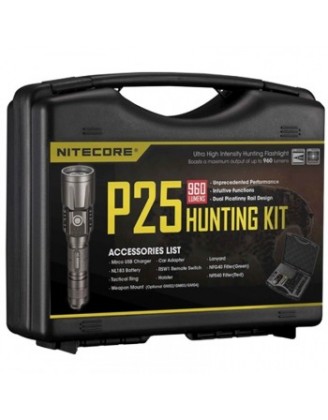 Набор для ночной охоты Nitecore P25, в подарочном кейсе Набор для ночной охоты Nitecore P25, в подарочном кейсе