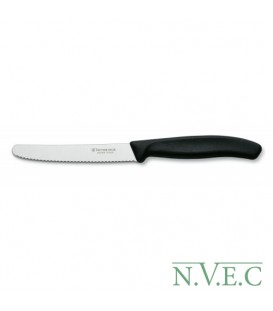 Нож бытовой, кухонный Victorinox SwissClassic (длина:220мм, лезвие: 110мм), черный 6.7833