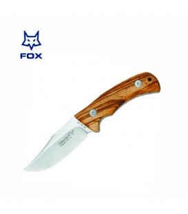 Нож Fox Black Fox Clip Point Satin Finish Zebra Wood Handle