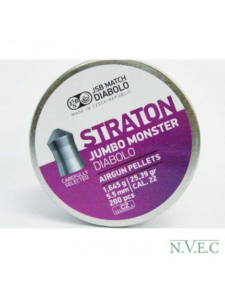 Пули пневматические JSB Diabolo Straton Jumbo Monster кал. 5,5 мм 1,645 г (200 шт./бан.)