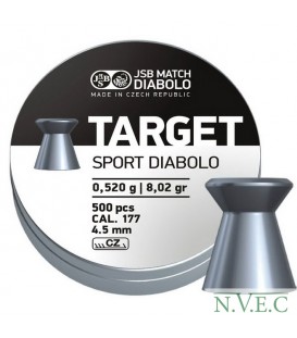 Пули пневматические JSB Diabolo Target Sport 4.5мм, 0.520г (500шт)