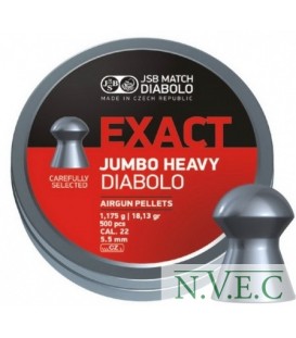 Пули пневматические JSB Diabolo Exact Jumbo Heavy 5.52мм, 1.175г (250шт)