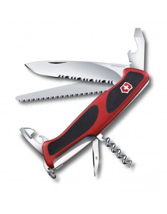 Нож Victorinox Delemont, RangerGrip 155, 130 мм, черный / красный 0.9563.WC Нож Victorinox Delemont, RangerGrip 155, 130 мм, черный / красный 0.9563.WC