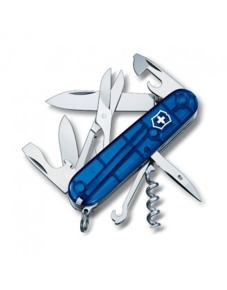 Нож Victorinox Swiss Army Climber прзрачный синий 1.3703.T2