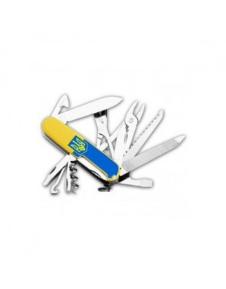 Нож Victorinox Handyman 91мм, желтый з лог.Ствол і прапором Украины в подар.упаковке 1.3773.8R2