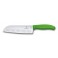 Нож кухонный Victorinox Santoku, ребристое лезвие, 17 cm, зеленый, блистер 6.8526.17L4B