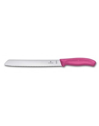 Нож кухонный для хлеба Victorinox SwissClassic, волнистое лезвие, 21 cm, розовый, блистер Нож кухонный для хлеба Victorinox SwissClassic, волнистое лезвие, 21 cm, розовый, блистер