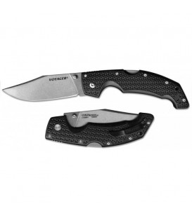 Нож складной COLD STEEL VOYAGER LG CLIP PT PLAIN EDGE, BD-1