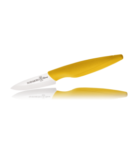 Нож для чистки овощей керамический 70мм, желтая рукоять