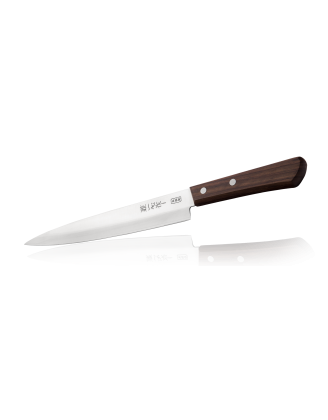 Нож для тонкой нарезки, сталь AUS-8/SUS410, 3слоя, 210мм, розовое дерево рукоять