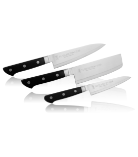 Набор ножей Hatamoto Neo Шеф180мм Универсальный135мм Накири165мм сталь MoV рукоять пластик (HN-SET01)