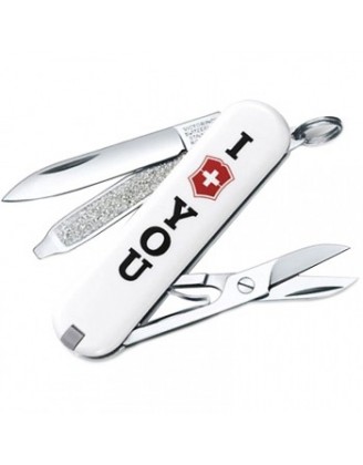 Нож складной, мультитул Victorinox CLASSIC THE GIFT (58мм, 7 функций), белый 0.6223.857 Нож складной, мультитул Victorinox CLASSIC THE GIFT (58мм, 7 функций), белый 0.6223.857