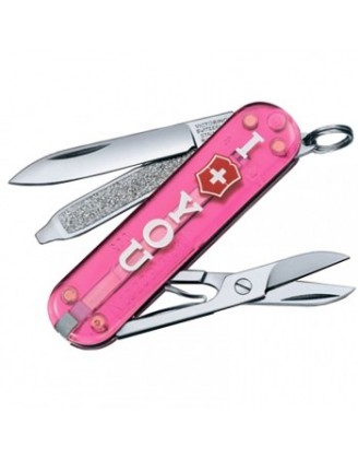 Нож складной, мультитул Victorinox CLASSIC THE GIFT (58мм, 7 функций), розовый прозр. 0.6223.T855 Нож складной, мультитул Victorinox CLASSIC THE GIFT (58мм, 7 функций), розовый прозр. 0.6223.T855