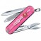 Нож складной, мультитул Victorinox CLASSIC THE GIFT (58мм, 7 функций), розовый прозр. 0.6223.T855