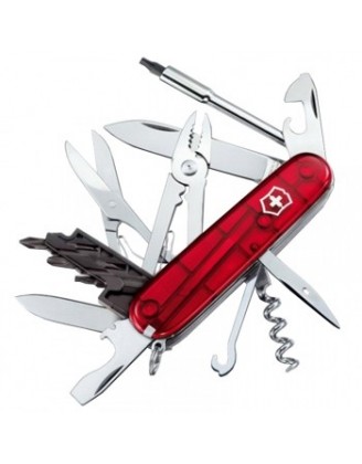 Нож складной, мультитул Victorinox CYBERTOOL (91мм, 34 функции), красный прозр. 1.7725.T Нож складной, мультитул Victorinox CYBERTOOL (91мм, 34 функции), красный прозр. 1.7725.T