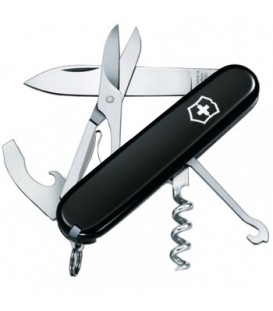 Нож складной, мультитул Victorinox COMPACT (91мм, 15 функций), черный 1.3405.3