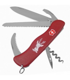 Нож складной, мультитул Victorinox HUNTER (111мм, 12 функций), красный 0.8873