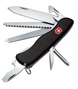 Нож складной, мультитул Victorinox LOCKSMITH One Hand (111мм, 14 функций), черный 0.8493.MW3