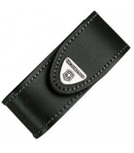 Чехол для ножей Victorinox (84-91мм, 2-4 слоя), кожаный, на липучке, с пов. клипом, черный 4.0520.31