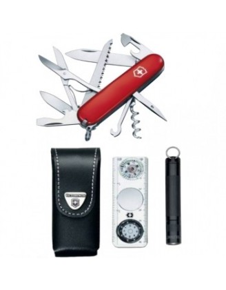 Набор Victorinox TRAVELLER-SET с фонариком и чехлом (91мм, 18 функций), красный 1.8726 Набор Victorinox TRAVELLER-SET с фонариком и чехлом (91мм, 18 функций), красный 1.8726
