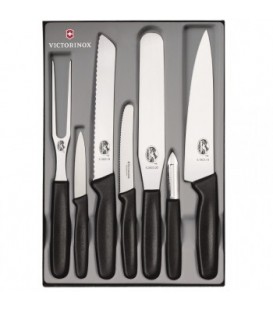 Набор кухонных ножей Victorinox (7 предметов), черный 5.1103.7