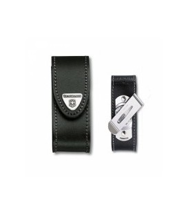Чехол Victorinox поясной черный кожаный с метал.клипсой 4.0520.31