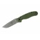 Нож Ontario RAT II Folder - Stonewash клинок, прямая РК, зеленая рукоять, 7,6 см клин. (8881GR)