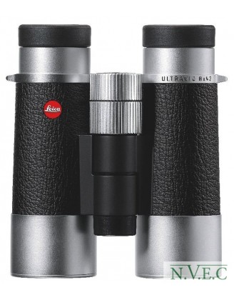 Бинокль Leica SilverLine 8x42 комбинация кожа+серебристый корпус (водонепроницаемый,азотозаполненный)