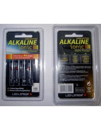 4 x AAA 1,5 V  Alkaline-ionic