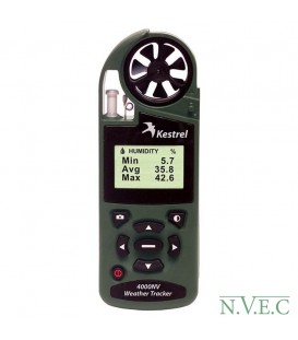 Ветромер Kestrel 4000 NV Olive (время,скорость ветра,температура воздуха,воды,снега,…влажность,точка росы,индекс жары,Информация