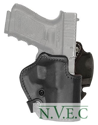 Кобура Front Line открытая, поясная, кожа, для Glock 17, 22, 31 ц:черный