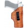 Кобура Front Line поясная, скрытого ношения, кожа, тефлон для Glock 17, 22, 31 ц:коричневый